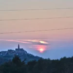 Buje, gradić u zalasku sunca, sunset