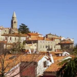 Labin, pogled prema gradiću, view