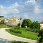 Hum, pogled na grad, Istra, Istria