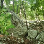 Land art Učka, spoj umjetnosti i prirode, mahovina.