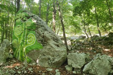 Land art Učka, spoj umjetnosti i prirode, mahovina.