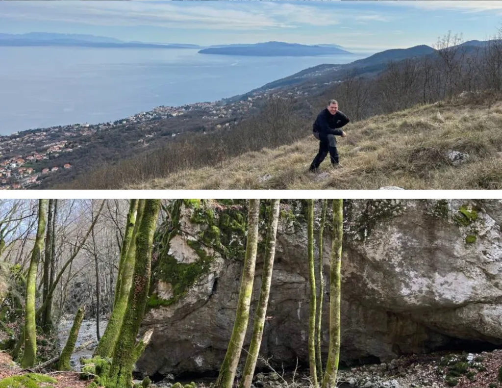 Opatijska obilaznica, vidik iznad Pećnika i stijene nakon slapa Banine